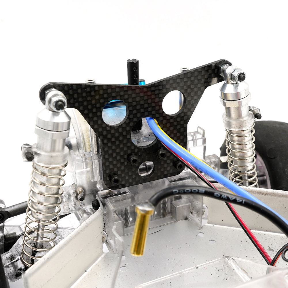 Yeah Racing Koolstof schokdemperbeugel (2Pcs) RC10 TARC-007BK