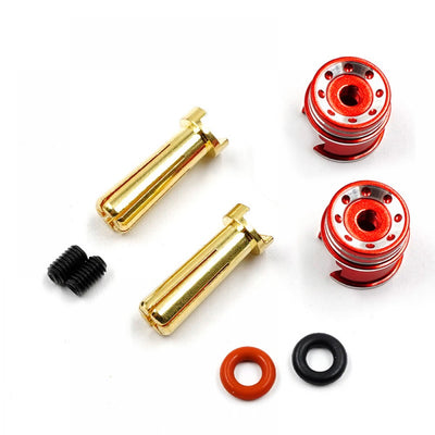 Yeah Racing Conectores Pk Oro 5 mm + Tapas WPT-0160