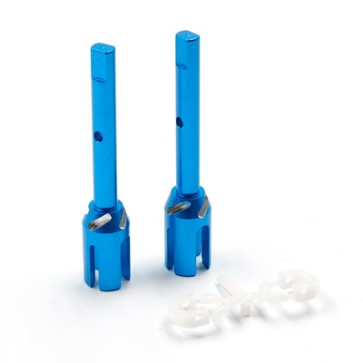 Yeah Racing Centrale cardan-moer, blauw aluminium (2 stuks) TT-02 TATT-088BU