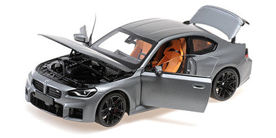 MiniChamps 2022 BMW M2 Matte Gray 1/18 Scale 110023121