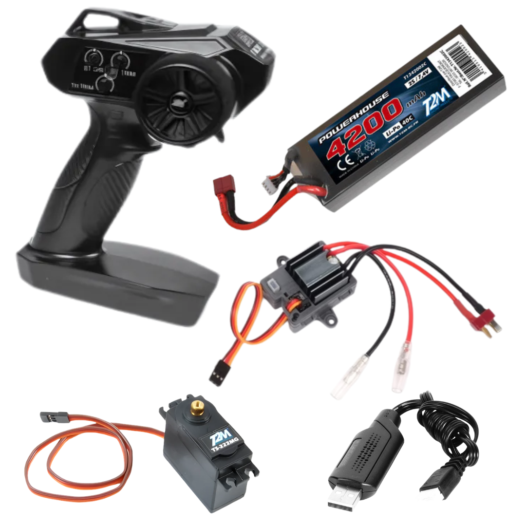T2M Pack Radio Racer 3E + Chargeur + Lipo 2S 4200mAh + Servo + ESC T4619VL