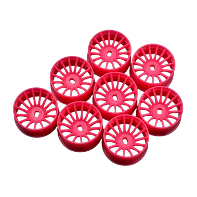 Yeah Racing Conjunto de jantes largas com raios cor-de-rosa fluorescente de 11 mm Kyosho Mini-Z AWD WL-0168FPK