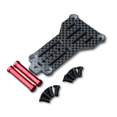 Placa de carbono MST + Espaciador de aluminio rojo RMX 4 210735R