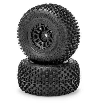 JConcepts Pneus Choppers + Jantes Noir (x2) Mini Maxx et Mini XRT 4173-30912