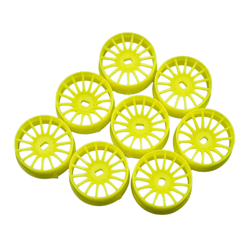 Yeah Racing Set of 8.5mm Fluorescent Yellow Narrow Bar Rims Kyosho Mini-Z AWD WL-0167FYW
