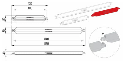 Kyosho Kit de Bordas de Circuito Mini-Z e Drift 1/10 (27 peças) 87131B