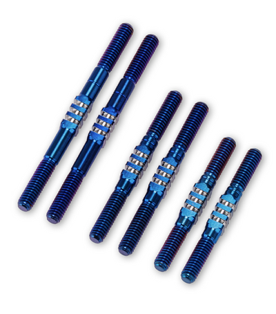 Jconcepts Juego de barras de acoplamiento de titanio azul (6 unidades) RC10 5292-1