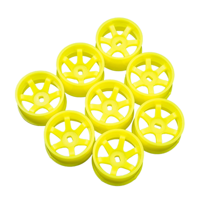 Yeah Racing Conjunto de jantes largas de 11 mm Amarelo Fluo Kyosho Mini-Z AWD WL-0146FYW