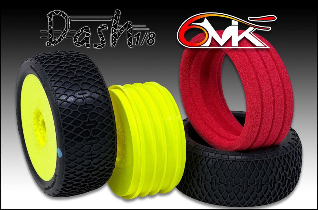 6MIK Pneus Buggy Dash + Jantes Ultra Jaunes (x2) TUY19