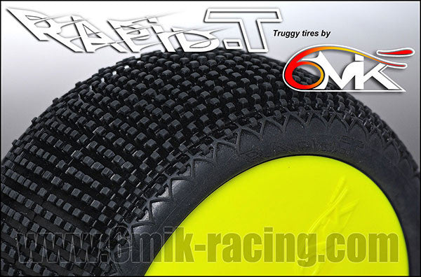 6MIK Jantes Truggy Jaune + Pneus Rapid-T CS TDY11CS