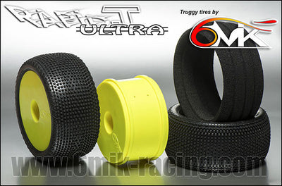 6MIK Jantes Truggy Jaune + Pneus Rapid-T CS TDY11CS