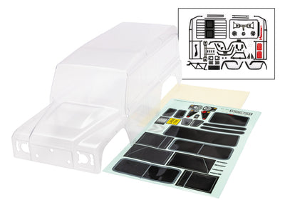 Traxxas Carrocería Land Rover Defender Clipless Sin pintar + Accesorios 8050