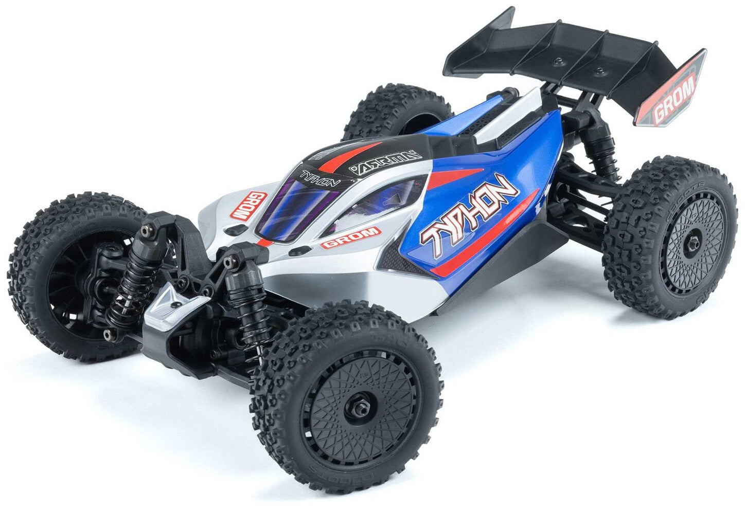 Arrma Buggy Typhon Grom Mega 380 4x4 RTR 1/14 + Carrosserie VW + 4 wielen Flat Iron
