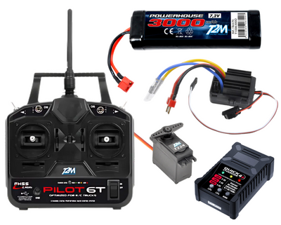 T2M Radio Pilot 6T + Pack Camião Standard ESC + Carregador + Bateria Nimh + Servo T3425C