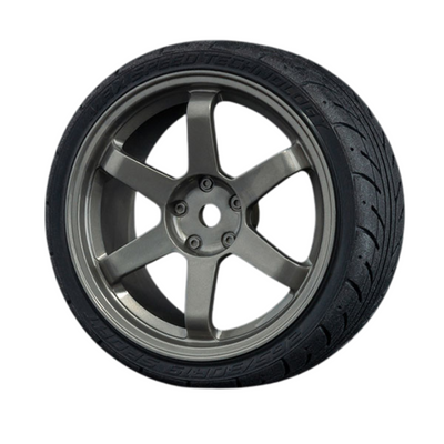 MST Tires On-road AD realistic + TE silver-grey wheels (x4) 103022SG