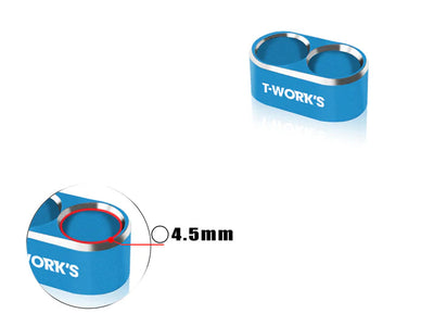 T-Work's Kabelgeleider aluminium 2 gaten 4,5 mm/12 AWG EA-046-A4.5