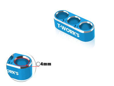T-Work's Kabelgeleider aluminium 3 gaten 4 mm/14 AWG EA-046-B4
