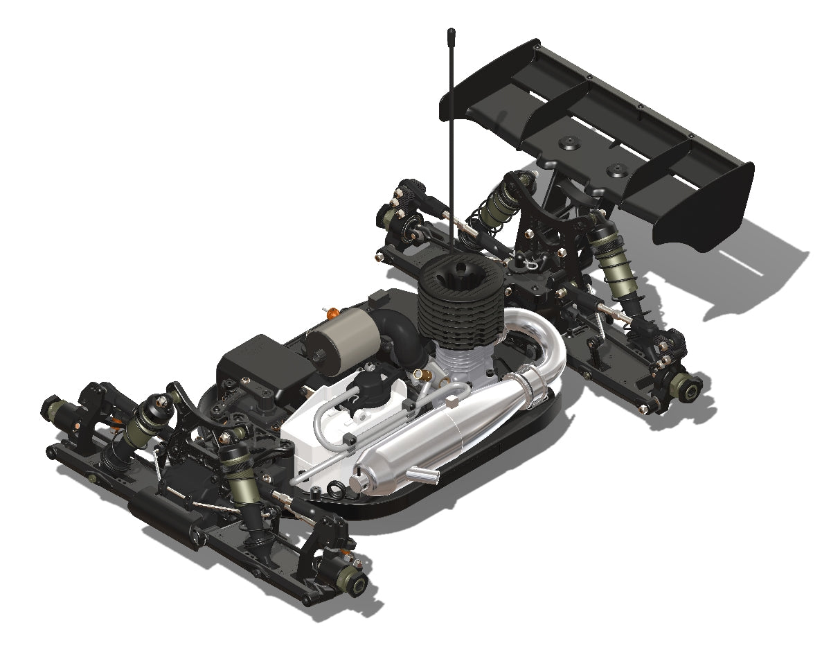 HB Racing Nitro Buggy D8 RS Wedstrijdset 204900