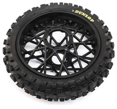 LOSI Jante Arrière Noir + Pneu Dunlop MX53 Promoto MX LOS46005