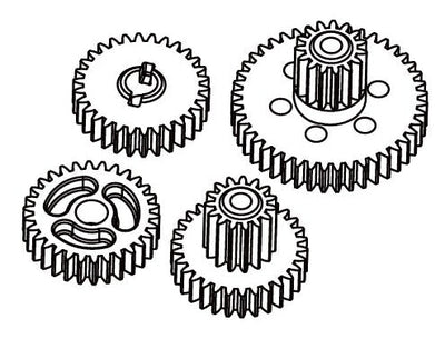Absima Getriebe-Set Metall (4-teilig) CR18P EVO 1/18 HBP240305