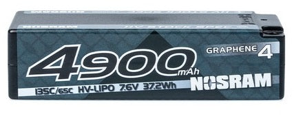 Nosram Lipo batterij Shorty HV Graphene 4 7,6V 4900mAh 135C