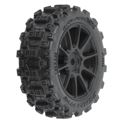 Proline Neumáticos Badlands MX + Llantas Mach-10 Negro 1,9" (x4) Granite Grom PRO1024610