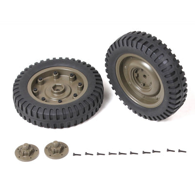 Roc Hobby Roda dianteira (x2) Jeep MB Scaler 1/6 ROCC1002