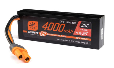 Spektrum Accu lipo Smart G2 3S 11.1v 4000mah 30C Hard Case IC5 SPMX-1088