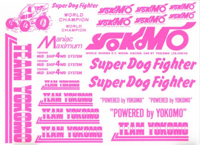 Yokomo Autocolantes para carroçaria cor-de-rosa YZ-870c ZC-D4PI