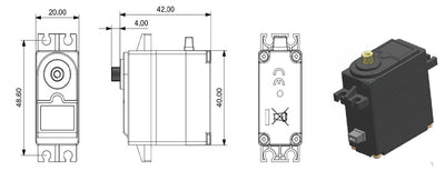 Absima Servo S250MH 25Kg 0.16s 2030006