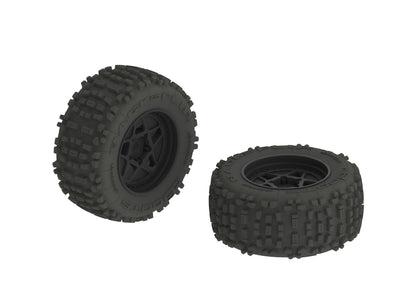 Arrma Pneus & Jantes dBoots Back-Flip MT 6S Noir (x2) AR510092