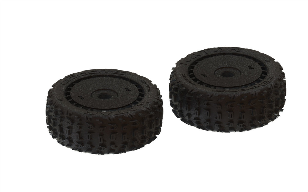 ARRMA Pneus DBoots 3.8" Prémontés 17mm Hex – Multicolore, Traction Tout-Terrain Pour 1/8 RC