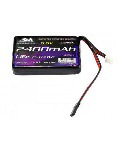 Arrowmax Batterie 6.6V 2400mAh Life TX Radio Futaba 4PK/4PX/4PV/7PX 