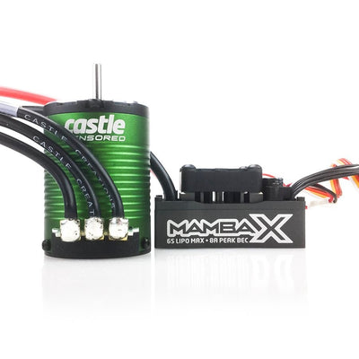 CASTLE Combo Variateur Mamba X + Moteur Brushless 1406 4600kV Sensored