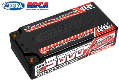 Corally Accu Li-po Voltax HV Shorty 2S 7.6v 5000mAh 120C 49605