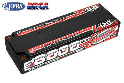 Corally Accu Li-po Voltax HV Stick 2S 7.6v 8000mAh 120C 49623