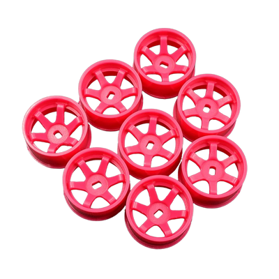 Yeah Racing Conjunto de jantes cor-de-rosa fluorescente com 11 mm de largura Kyosho Mini-Z AWD WL-0146FPK