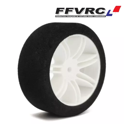 Hot Race Foam Tires + Rims 1/10 Front 37 Shore FFVRC (x2) 005-004162