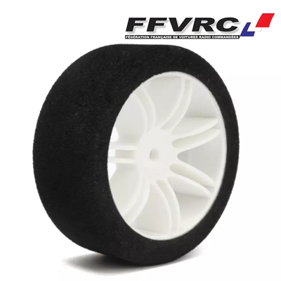 Hot Race Foam Tires + Rims 1/10 Rear 40 Shore FFVRC (x2) 005-005264