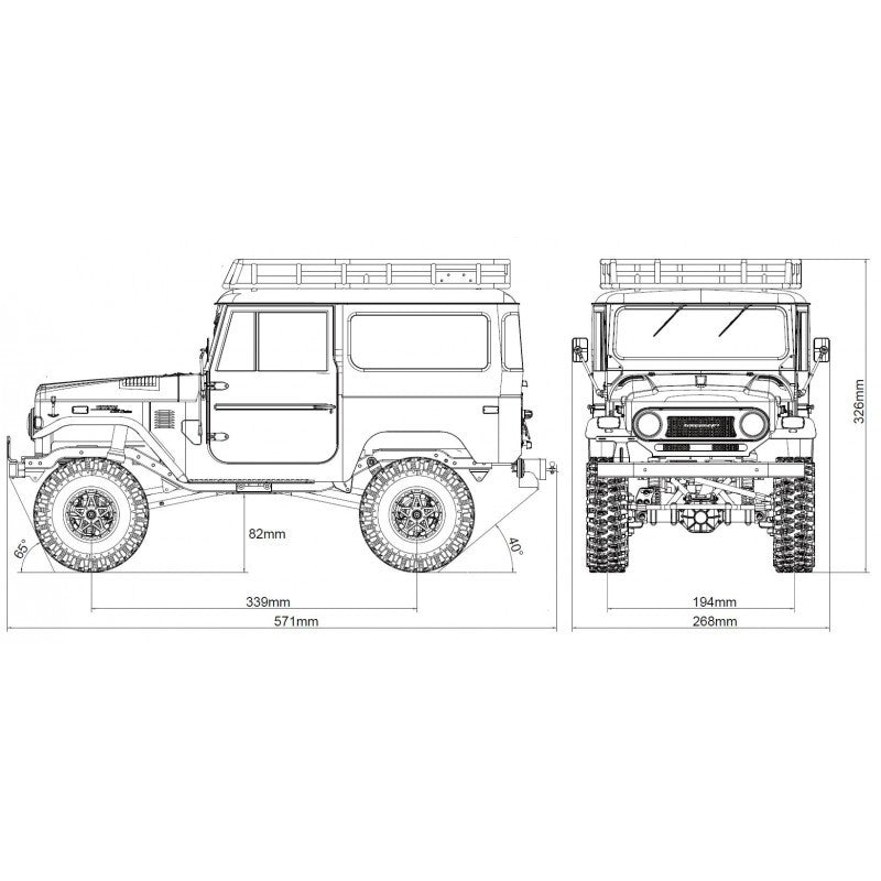 FMS Scaler Toyota Land Cruiser ARTR 1/10 KIT RS VersionFMS11035RS