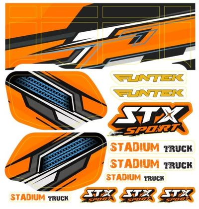 Funtek Planche de Stickers Orange STX FTK-21060