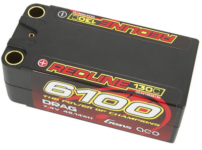 Gens Ace Redline Series Drag Accu lipo Shorty  7.4v 6100mah 130C 2S2P