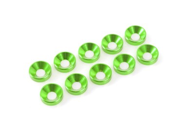 GForce Rondelles M3 conique alu Vert GF-0405-031
