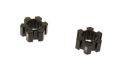 GPM Hexagones de roue alu noir +13mm (x2) TXM010/13MM-BK
