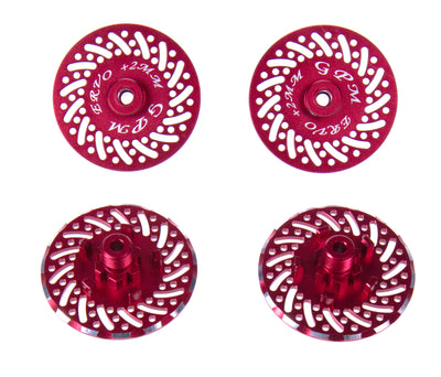 GPM Hexagones disque de frein alu rouge +2mm (x4) ER0062MM/4-R