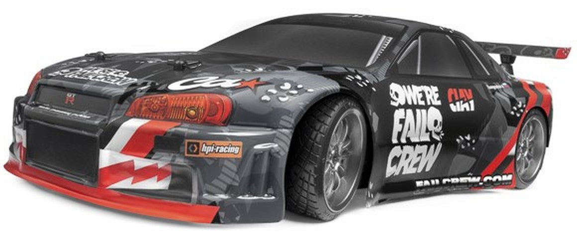 Micro RS4 Drift Fail Crew Nissan Skyline R34 GT-R RTR 1/18 Scale Drift Car  - HPI Racing 