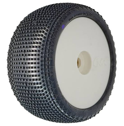 6MIK-banden Truggy Rapid-T + Ultra Blanche-velgen, vastgelijmd (x2) TU11