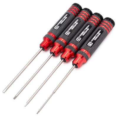 Hobbytech Kit Destornillador Allen Alu Rojo (4Pcs) HTR-411