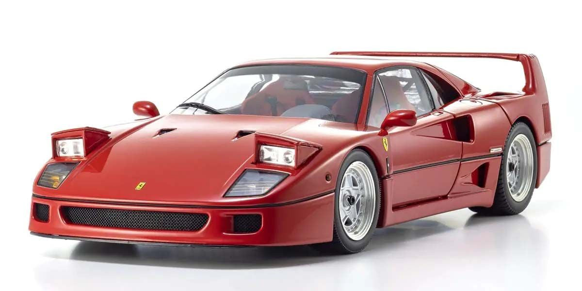 Kyosho Diecast Ferrari F40 Rouge 1987 1/18 KS08416R
