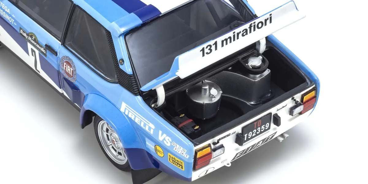Kyosho Diecast Fiat 131 Abarth A.Bettega Winner Piancavallo 1981 Nr.2 1/18 KS08376F